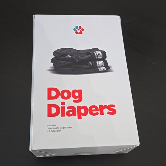 Dog Diapers Black Medium Waist 14"-20" Premium Washable Dog Diapers - Picture 1 of 5